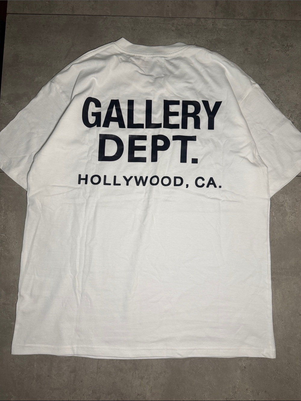 Gallery Dept White Tee with Black Back Text